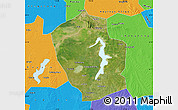 Satellite Map of Shouxian, political outside