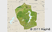 Satellite Map of Shouxian, shaded relief outside