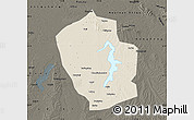 Shaded Relief Map of Shouxian, darken