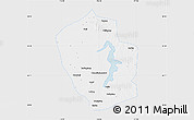 Silver Style Map of Shouxian, single color outside