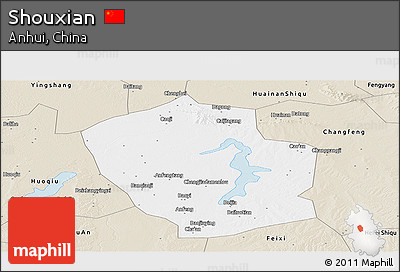 Classic Style Panoramic Map of Shouxian
