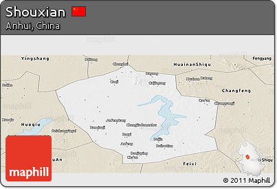 Classic Style Panoramic Map of Shouxian