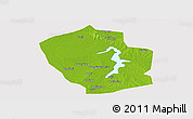 Physical Panoramic Map of Shouxian, cropped outside