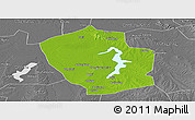 Physical Panoramic Map of Shouxian, desaturated