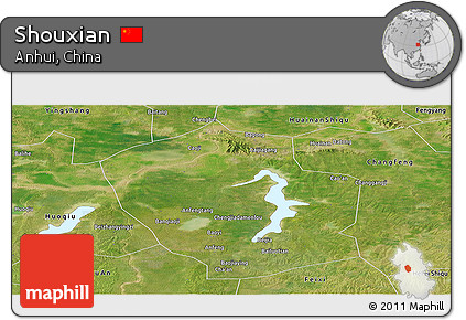 Satellite Panoramic Map of Shouxian