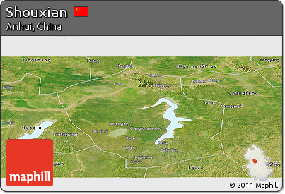 Satellite Panoramic Map of Shouxian