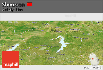 Satellite Panoramic Map of Shouxian