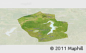 Satellite Panoramic Map of Shouxian, lighten