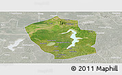 Satellite Panoramic Map of Shouxian, lighten, semi-desaturated