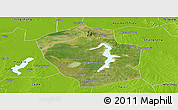 Satellite Panoramic Map of Shouxian, physical outside