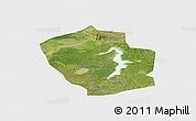 Satellite Panoramic Map of Shouxian, single color outside
