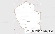 Classic Style Simple Map of Shouxian, cropped outside