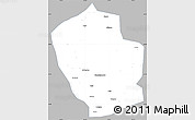 Gray Simple Map of Shouxian, single color outside