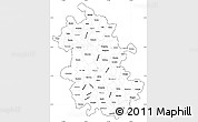 Blank Simple Map of Anhui, cropped outside