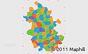 Political Simple Map of Anhui, cropped outside