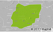 Physical 3D Map of Sixian, lighten, desaturated