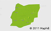 Physical 3D Map of Sixian, single color outside