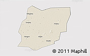 Shaded Relief 3D Map of Sixian, cropped outside