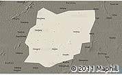 Shaded Relief 3D Map of Sixian, darken
