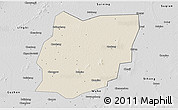 Shaded Relief 3D Map of Sixian, desaturated