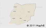 Shaded Relief 3D Map of Sixian, single color outside