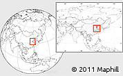 Blank Location Map of Sixian, within the entire country