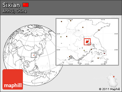 Blank Location Map of Sixian