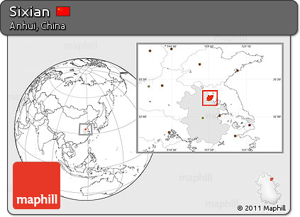 Blank Location Map of Sixian, highlighted parent region