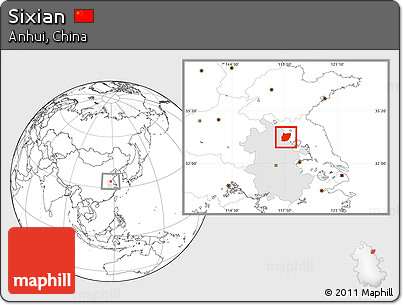 Blank Location Map of Sixian, highlighted parent region