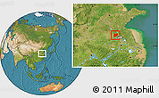 Satellite Location Map of Sixian