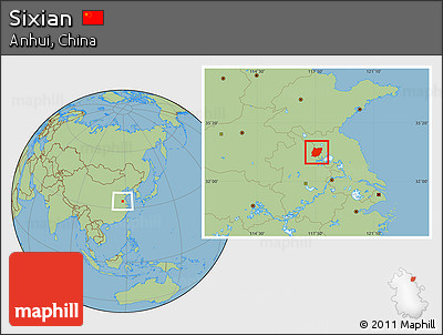 Savanna Style Location Map of Sixian