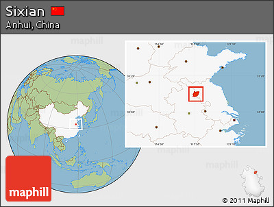 Savanna Style Location Map of Sixian, highlighted country
