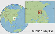 Savanna Style Location Map of Sixian