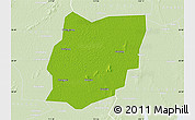 Physical Map of Sixian, lighten