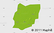 Physical Map of Sixian, single color outside