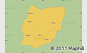 Savanna Style Map of Sixian, single color outside