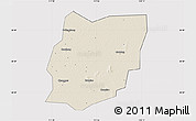 Shaded Relief Map of Sixian, cropped outside