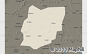 Shaded Relief Map of Sixian, darken