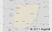 Shaded Relief Map of Sixian, desaturated