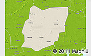 Shaded Relief Map of Sixian, physical outside