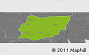 Physical Panoramic Map of Sixian, desaturated