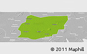 Physical Panoramic Map of Sixian, lighten, desaturated