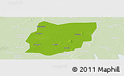 Physical Panoramic Map of Sixian, lighten