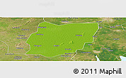 Physical Panoramic Map of Sixian, satellite outside