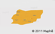 Political Panoramic Map of Sixian, cropped outside