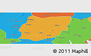 Political Panoramic Map of Sixian