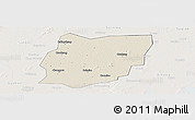 Shaded Relief Panoramic Map of Sixian, lighten