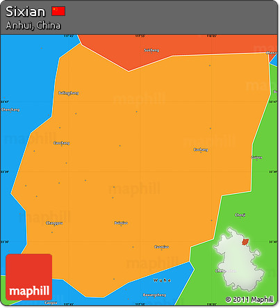 Political Simple Map of Sixian