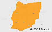 Political Simple Map of Sixian, single color outside