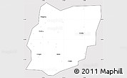 Silver Style Simple Map of Sixian, cropped outside